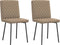 vidaXL - Eetkamerstoelen - 2 - st - kunstleer - cappuccinokleurig
