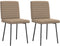 vidaXL - Eetkamerstoelen - 2 - st - kunstleer - cappuccinokleurig
