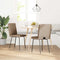 vidaXL - Eetkamerstoelen - 2 - st - kunstleer - cappuccinokleurig