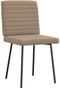 vidaXL - Eetkamerstoelen - 2 - st - kunstleer - cappuccinokleurig