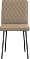vidaXL - Eetkamerstoelen - 2 - st - kunstleer - cappuccinokleurig
