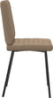 vidaXL - Eetkamerstoelen - 2 - st - kunstleer - cappuccinokleurig