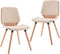 vidaXL - Eetkamerstoelen - 2 - st - kunstleer - crème