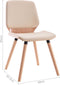 vidaXL - Eetkamerstoelen - 2 - st - kunstleer - crème
