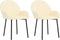 vidaXL - Eetkamerstoelen - 2 - st - kunstleer - crèmekleurig