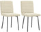 vidaXL - Eetkamerstoelen - 2 - st - kunstleer - crèmekleurig