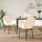 vidaXL - Eetkamerstoelen - 2 - st - kunstleer - crèmekleurig