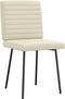 vidaXL - Eetkamerstoelen - 2 - st - kunstleer - crèmekleurig