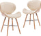 vidaXL - Eetkamerstoelen - 2 - st - kunstleer - en - gebogen - hout - crème
