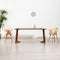 vidaXL - Eetkamerstoelen - 2 - st - kunstleer - en - gebogen - hout - crème