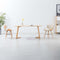 vidaXL - Eetkamerstoelen - 2 - st - kunstleer - en - gebogen - hout - crème