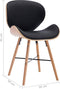 vidaXL - Eetkamerstoelen - 2 - st - kunstleer - en - gebogen - hout - zwart