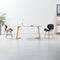 vidaXL - Eetkamerstoelen - 2 - st - kunstleer - en - gebogen - hout - zwart
