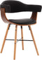 vidaXL - Eetkamerstoelen - 2 - st - kunstleer - en - gebogen - hout - zwart