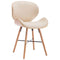 vidaXL - Eetkamerstoelen - 2 - st - kunstleer - en - gebogen - hout - crème