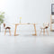 vidaXL - Eetkamerstoelen - 2 - st - kunstleer - en - gebogen - hout - crème