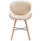 vidaXL - Eetkamerstoelen - 2 - st - kunstleer - en - gebogen - hout - crème