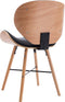 vidaXL - Eetkamerstoelen - 2 - st - kunstleer - en - gebogen - hout - zwart
