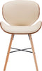 vidaXL - Eetkamerstoelen - 2 - st - kunstleer - en - gebogen - hout - crème