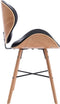 vidaXL - Eetkamerstoelen - 2 - st - kunstleer - en - gebogen - hout - zwart