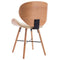 vidaXL - Eetkamerstoelen - 2 - st - kunstleer - en - gebogen - hout - crème