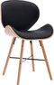 vidaXL - Eetkamerstoelen - 2 - st - kunstleer - en - gebogen - hout - zwart