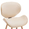 vidaXL - Eetkamerstoelen - 2 - st - kunstleer - en - gebogen - hout - crème