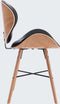 vidaXL - Eetkamerstoelen - 2 - st - kunstleer - en - gebogen - hout - zwart