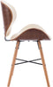 vidaXL - Eetkamerstoelen - 2 - st - kunstleer - en - gebogen - hout - crème