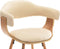 vidaXL - Eetkamerstoelen - 2 - st - kunstleer - en - gebogen - hout - crème