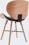 vidaXL - Eetkamerstoelen - 2 - st - kunstleer - en - gebogen - hout - zwart
