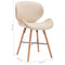 vidaXL - Eetkamerstoelen - 2 - st - kunstleer - en - gebogen - hout - crème