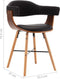 vidaXL - Eetkamerstoelen - 2 - st - kunstleer - en - gebogen - hout - zwart