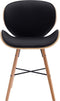 vidaXL - Eetkamerstoelen - 2 - st - kunstleer - en - gebogen - hout - zwart