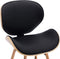 vidaXL - Eetkamerstoelen - 2 - st - kunstleer - en - gebogen - hout - zwart