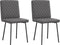 vidaXL - Eetkamerstoelen - 2 - st - kunstleer - grijs