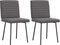 vidaXL - Eetkamerstoelen - 2 - st - kunstleer - grijs