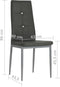 vidaXL - Eetkamerstoelen - 2 - st - kunstleer - grijs