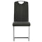 vidaXL - Eetkamerstoelen - 2 - st - kunstleer - grijs