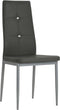vidaXL - Eetkamerstoelen - 2 - st - kunstleer - grijs
