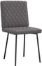 vidaXL - Eetkamerstoelen - 2 - st - kunstleer - grijs