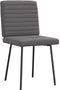 vidaXL - Eetkamerstoelen - 2 - st - kunstleer - grijs