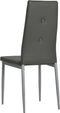vidaXL - Eetkamerstoelen - 2 - st - kunstleer - grijs