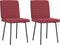 vidaXL - Eetkamerstoelen - 2 - st - kunstleer - wijnrood