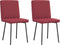 vidaXL - Eetkamerstoelen - 2 - st - kunstleer - wijnrood