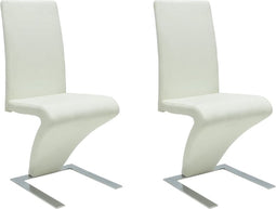 vidaXL - Eetkamerstoelen - 2 - st - kunstleer - wit
