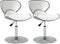 vidaXL - Eetkamerstoelen - 2 - st - kunstleer - wit