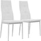 vidaXL - Eetkamerstoelen - 2 - st - kunstleer - wit