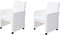 vidaXL - Eetkamerstoelen - 2 - st - kunstleer - wit