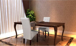vidaXL - Eetkamerstoelen - 2 - st - kunstleer - wit